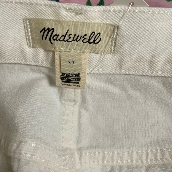 Madewell Rilee White Denim Skirt, Size 33 Western Preppy Resort Travel Event - Picture 3 of 4